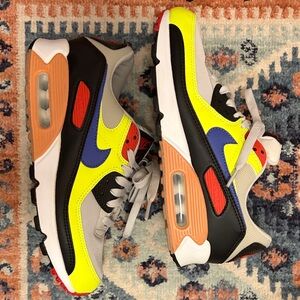 Nike Air Sneakers in White, Yellow, and Black
